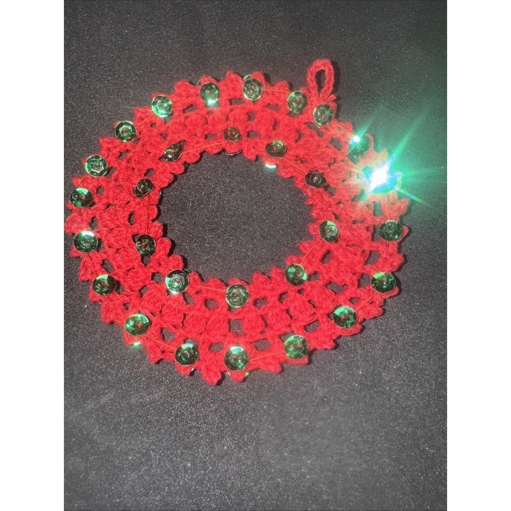 Lot of 11 vintage Hand Crocheted Christmas Ornaments‎